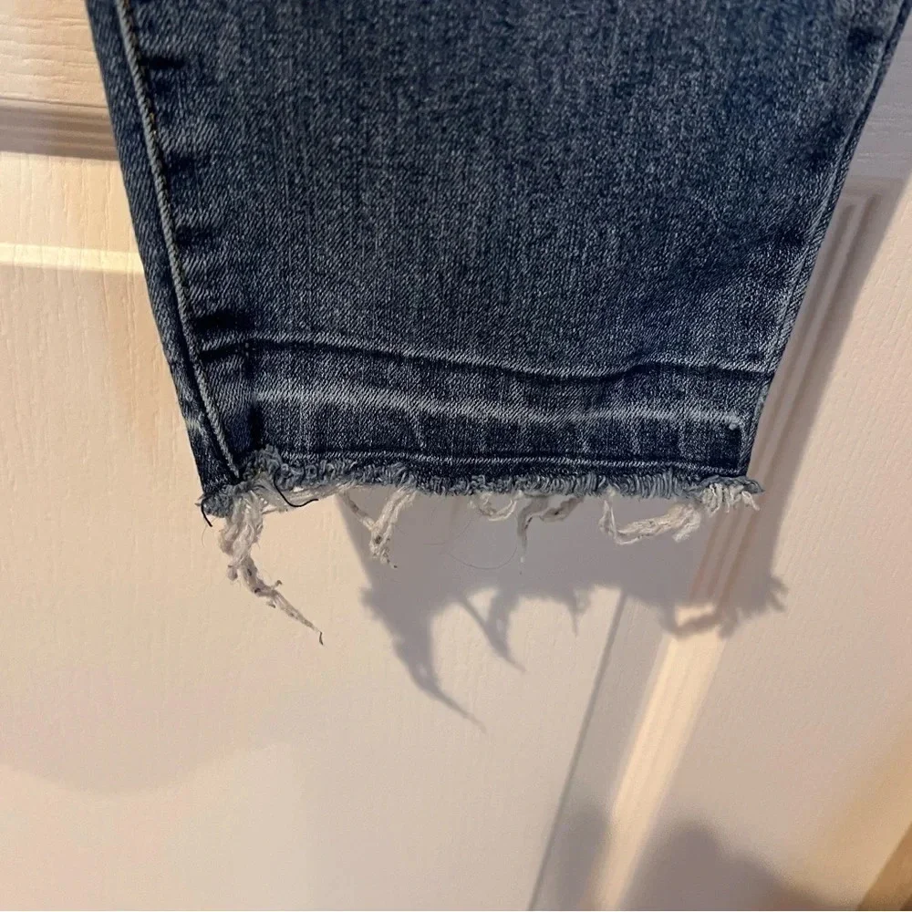 Style & Co Denim ankle jeans with frayed ankles and braced belt loops sz 18.